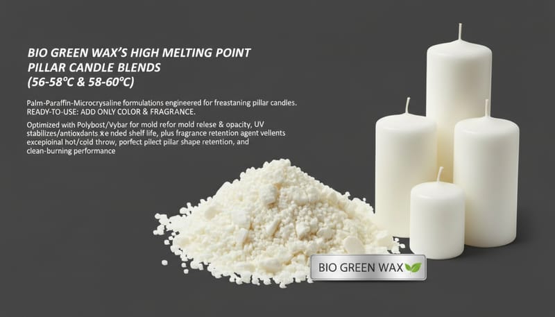 Palm-Paraffin- blended wax for Pillar Candles – wholesale product for Candle Making industry